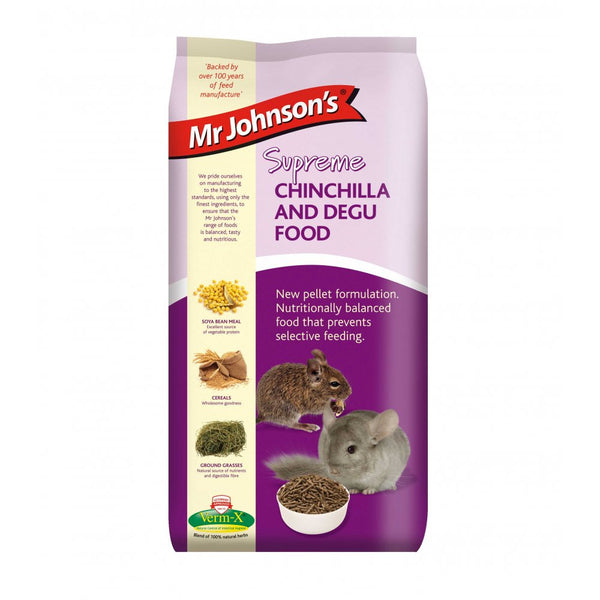 Mr Johnson's Supreme Chinchilla & Degu Food Pellets 900g
