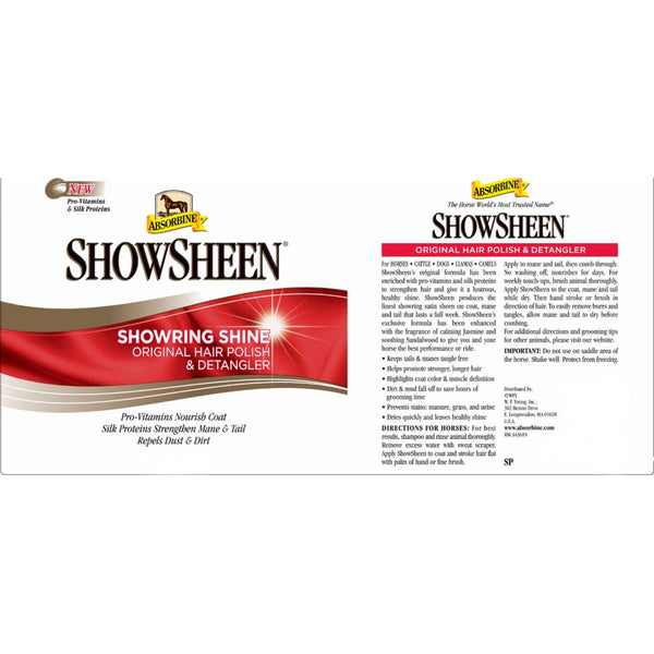 Absorbine Show Sheen Hair Polish & Detangler 946ml Refill