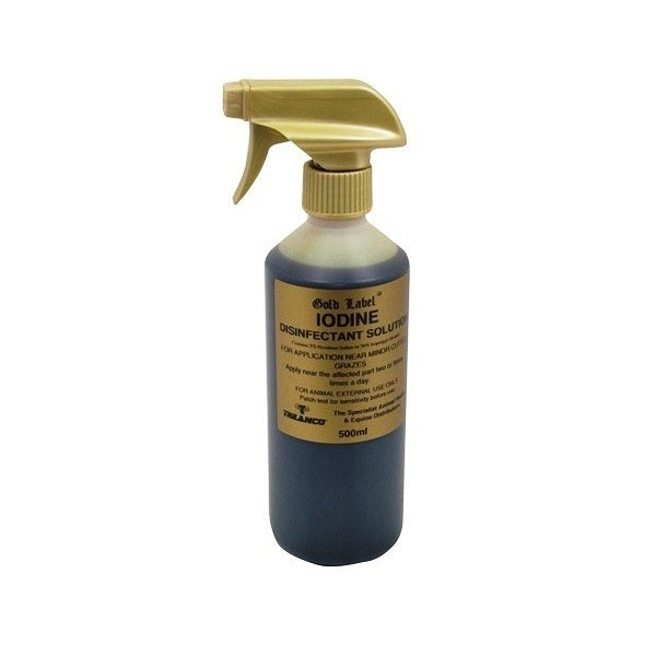 Gold Label Iodine Spray Animal Disinfectant 500ml