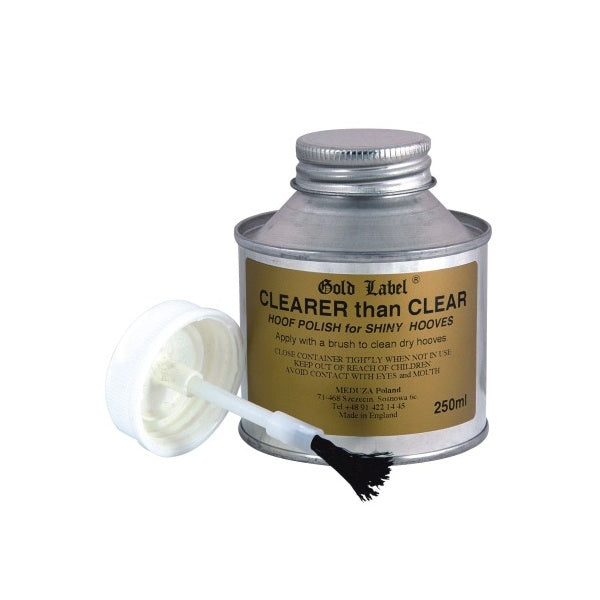 Gold Label Clearer than Clear Hoof Polish / Varnish 250ml
