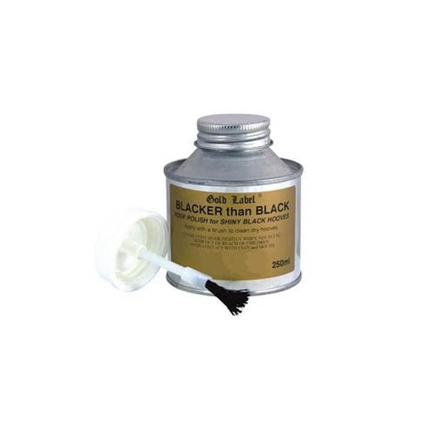 Gold Label Blacker than Black Hoof Polish / Varnish 250ml