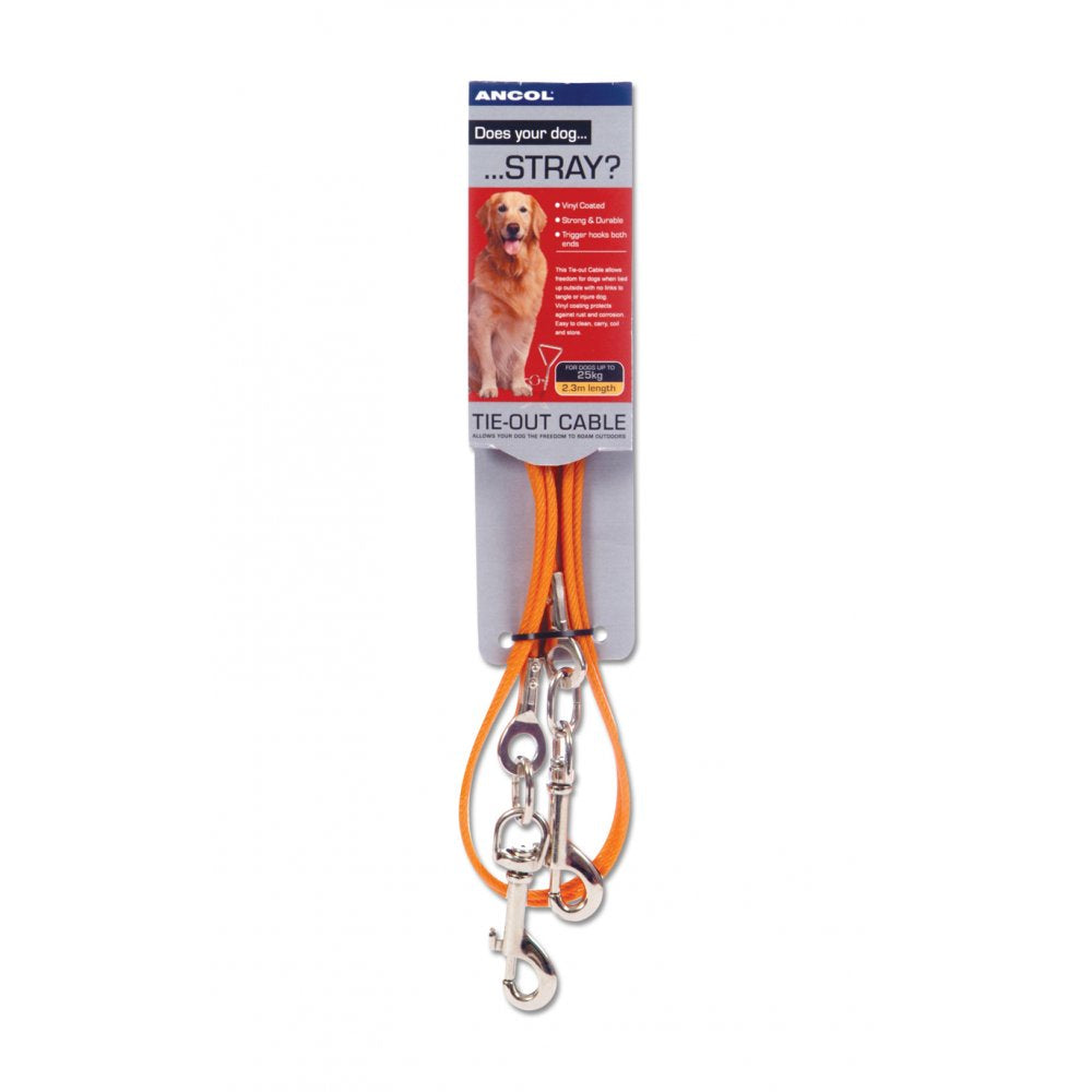 Ancol Dog Vinyl Coated Tie-Out Cable