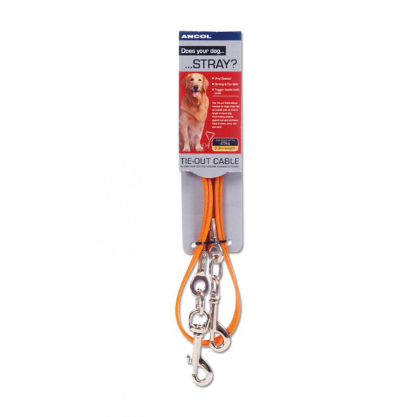 Ancol Dog Vinyl Coated Tie-Out Cable