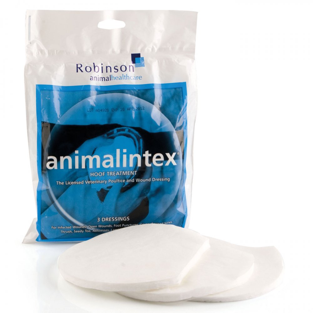 Robinson Animalintex Hoof Treatment Poultice - 3 Dessings