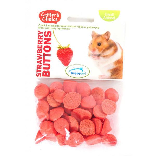 Critter's Choice Strawberry Buttons Small Animal Treats 40g