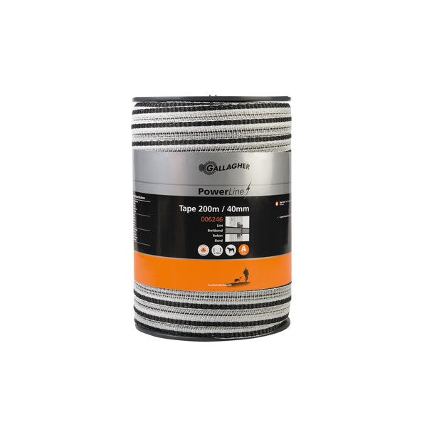 Gallagher PowerLine Electric Fence Tape 40mm 200m