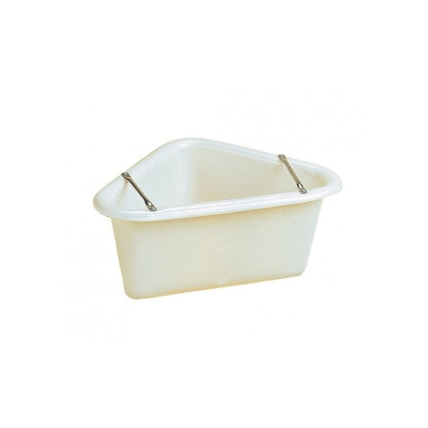 Stubbs Corner Manger with Anti-waste Bars White