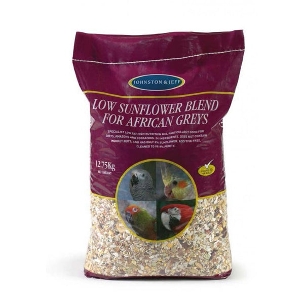 Johnston & Jeff African Greys Low Sunflower Blend - Parrot Food