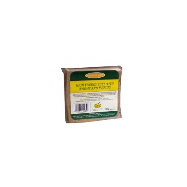 Johnston & Jeff High Energy Suet Block With Meal Worms - Wild Bird Feed 300g