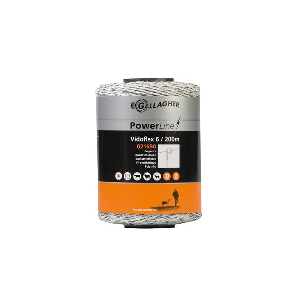 Gallagher Powerline Vidoflex 6 Electric Fence Polywire