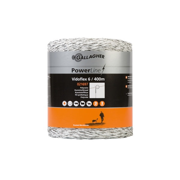 Gallagher Powerline Vidoflex 6 Electric Fence Polywire