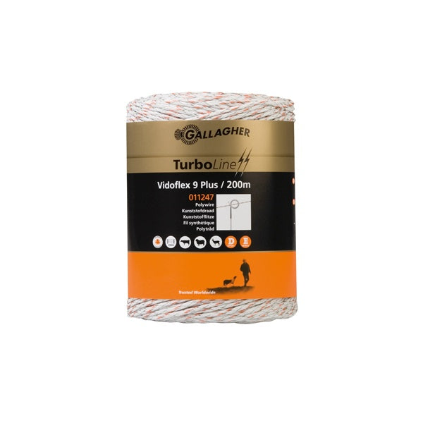 Gallagher Vidoflex 9 TurboLine Plus Electric Fence Polywire