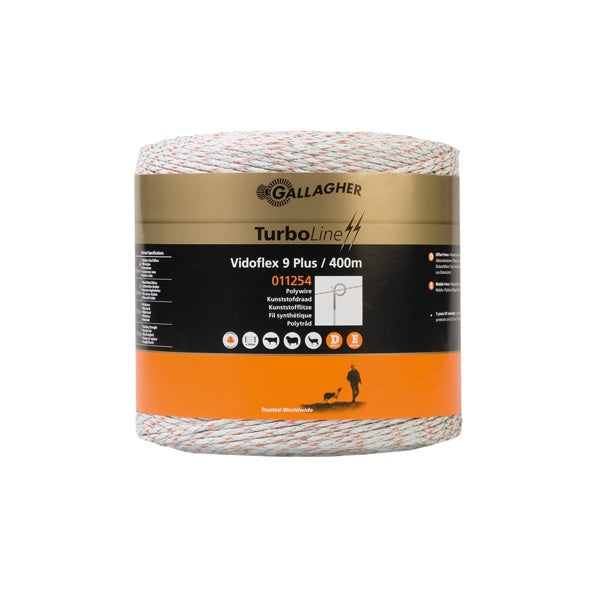 Gallagher Vidoflex 9 TurboLine Plus Electric Fence Polywire