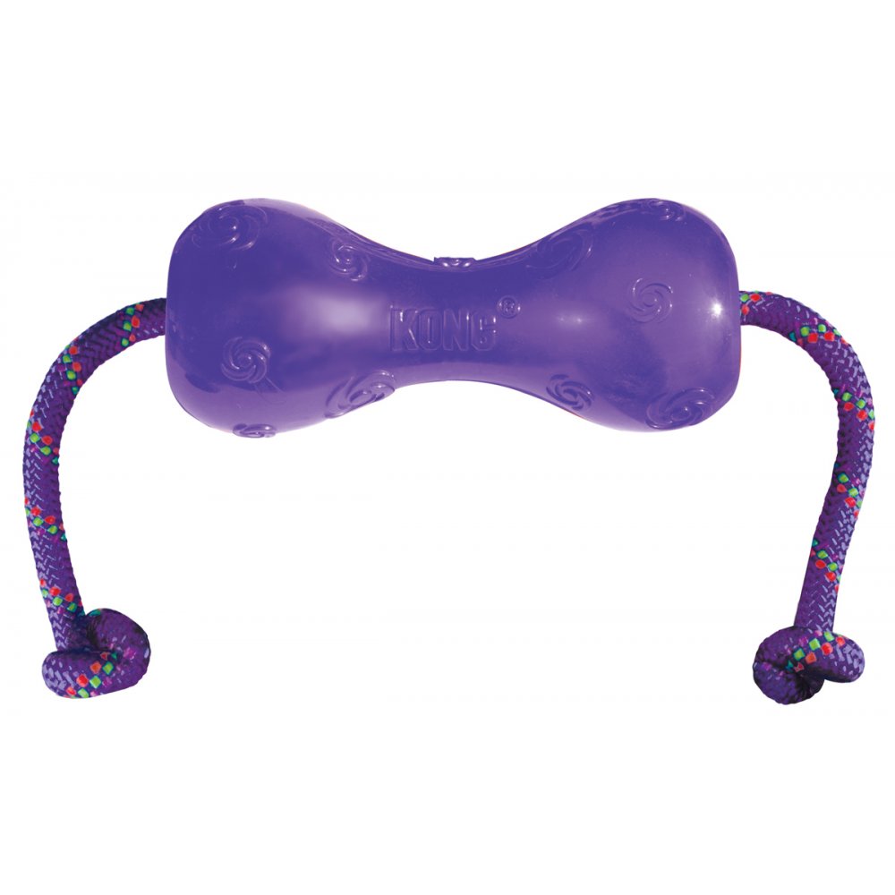 KONG Squeezz Dumbell With Rope Dog Toy