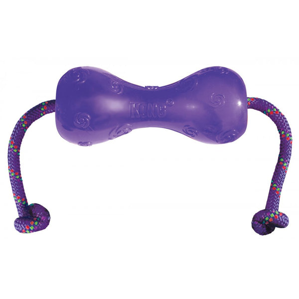 KONG Squeezz Dumbell With Rope Dog Toy