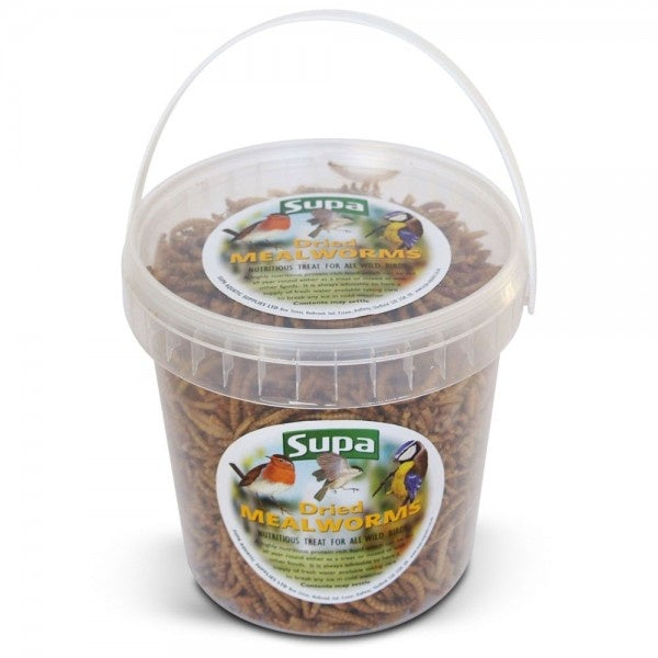 Supa Dried Mealworms - Wild Bird Food / Treat 3Ltr