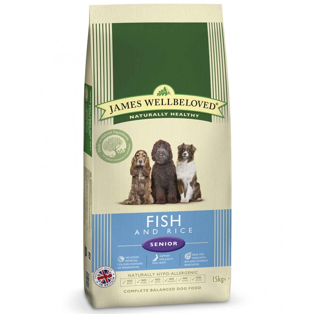 James Wellbeloved Senior Fish & Rice Complete Dog Food