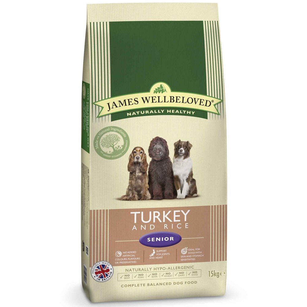 James Wellbeloved Senior Turkey & Rice Complete Dog Food