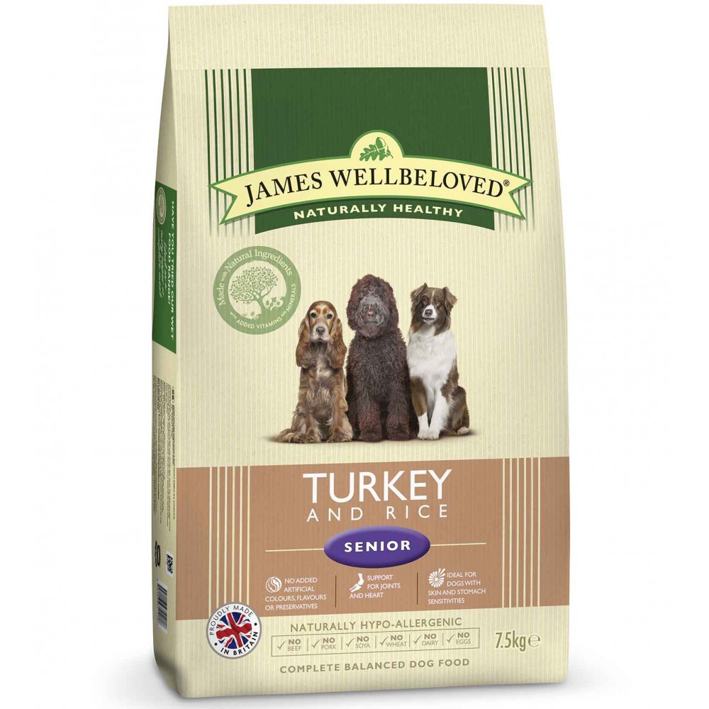 James Wellbeloved Senior Turkey & Rice Complete Dog Food