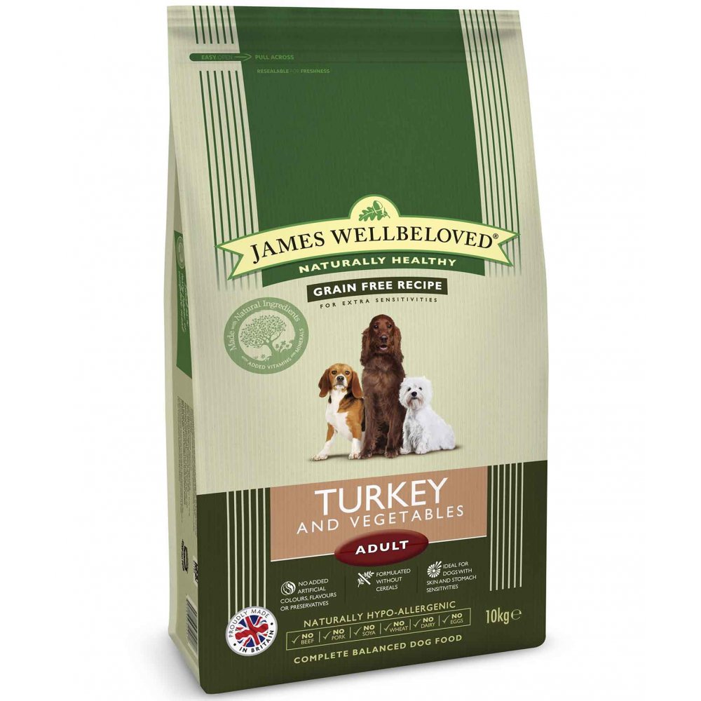 James Wellbeloved Adult Turkey & Vegetable Grain Free Complete Dog Food