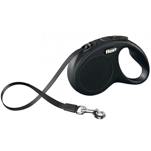 Flexi NEW Classic Retractable Tape Dog Lead Black