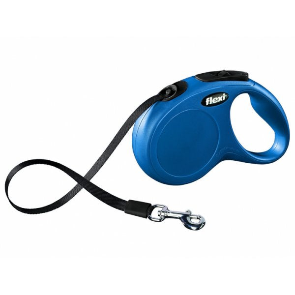 Flexi NEW Classic Retractable Tape Dog Lead Blue