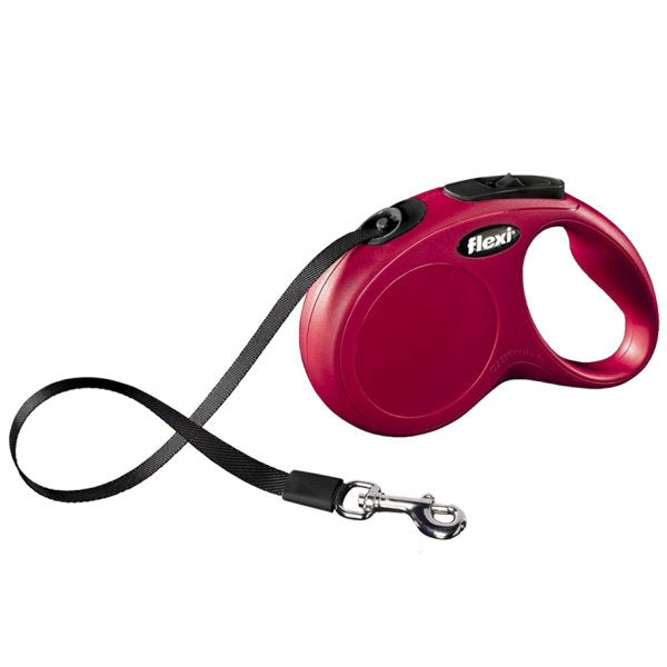 Flexi NEW Classic Retractable Tape Dog Lead Red