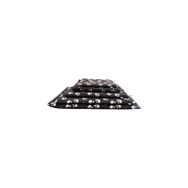 Hem And Boo Paws Fleece Dog Crate Mat Brown