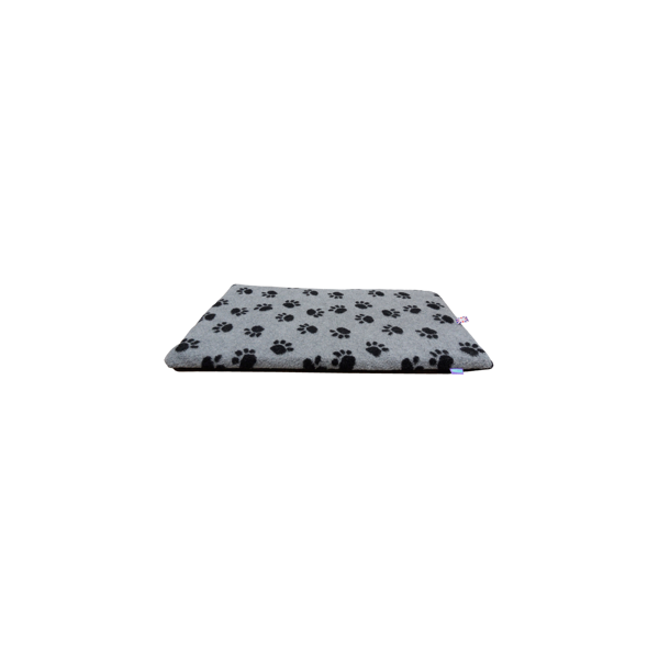 Hem And Boo Paws Fleece Dog Crate Mat Grey