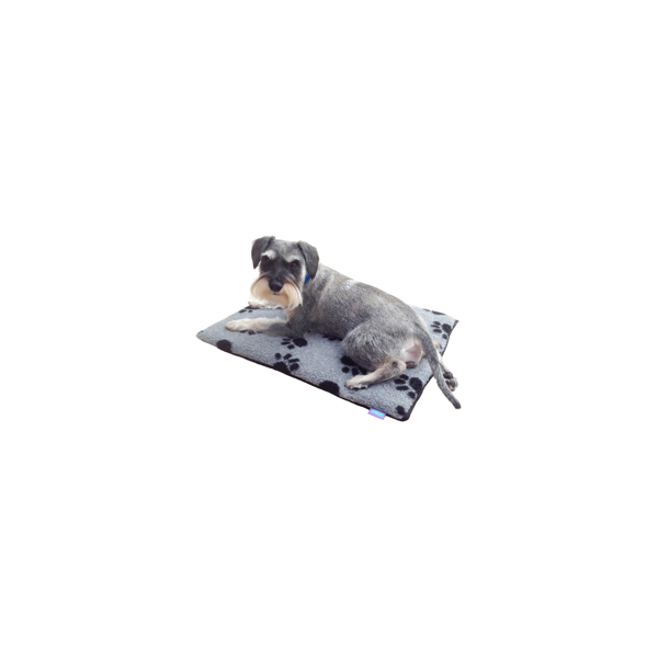 Hem And Boo Paws Fleece Dog Crate Mat Grey