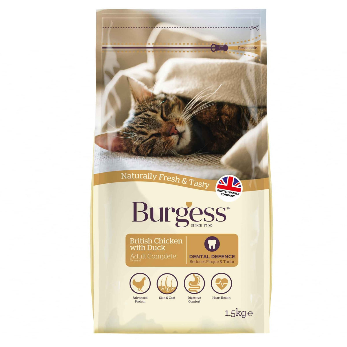 Burgess Adult Cat Food Chicken with Duck