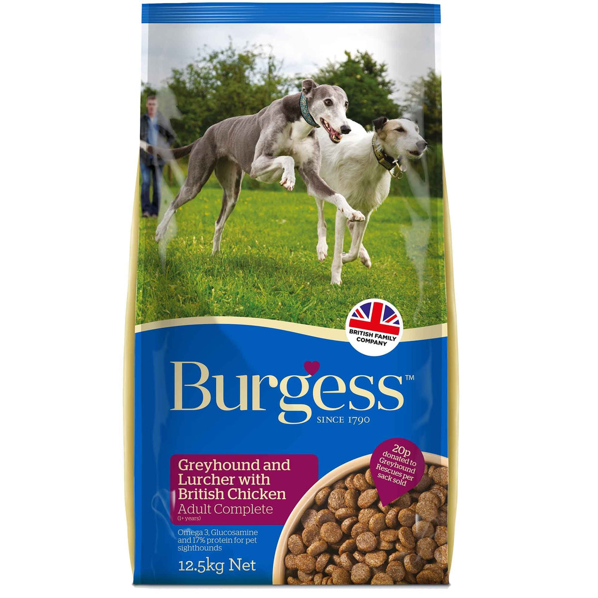 Burgess Complete Greyhound & Lurcher Dog Food Chicken 12.5Kg