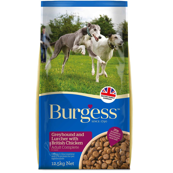 Burgess Complete Greyhound & Lurcher Dog Food Chicken 12.5Kg