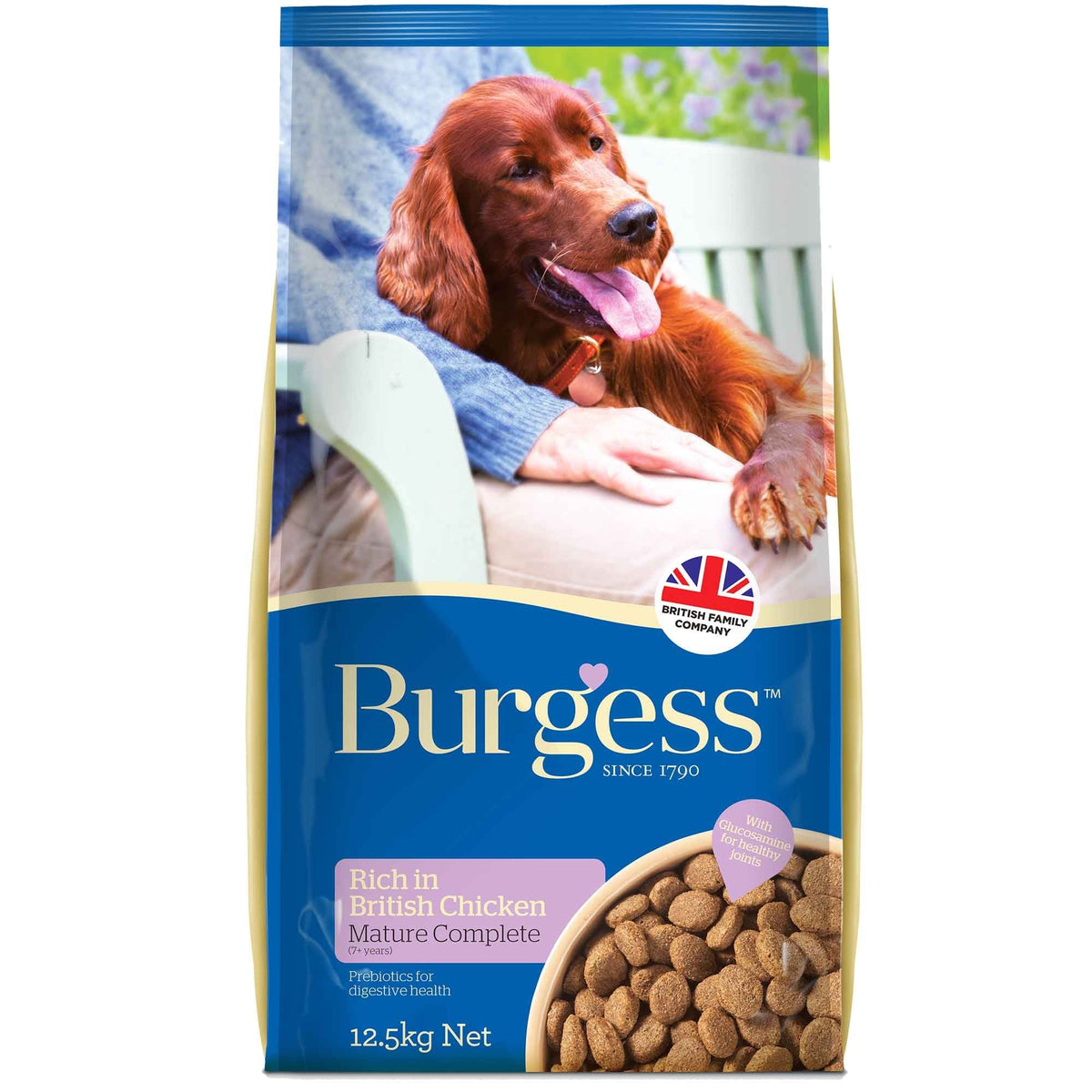 Burgess Mature Dog Food Rich In British Chicken 12.5Kg