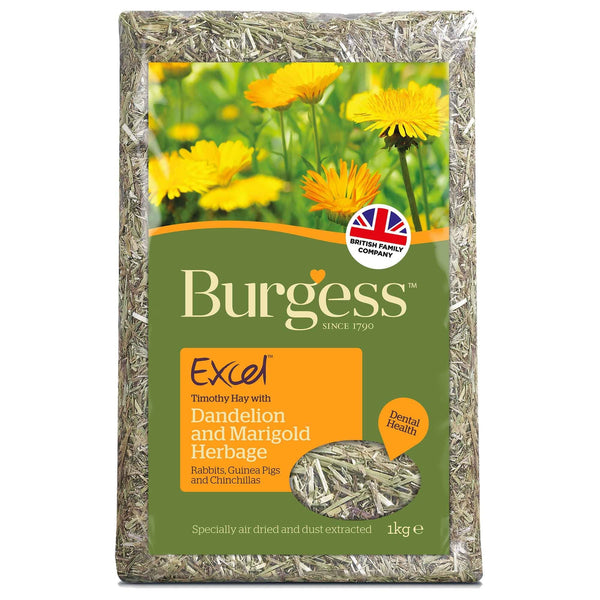 Burgess Excel Herbage Timothy Hay With Dandelion and Marigold 1Kg