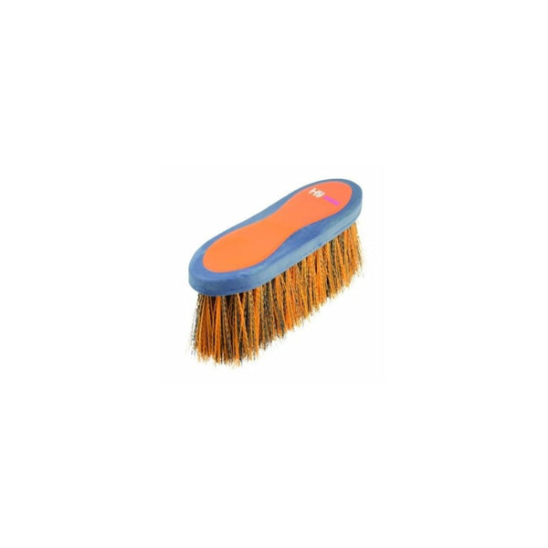 Hy Shine Pro Groom Long Bristle Dandy Brush Navy & Orange