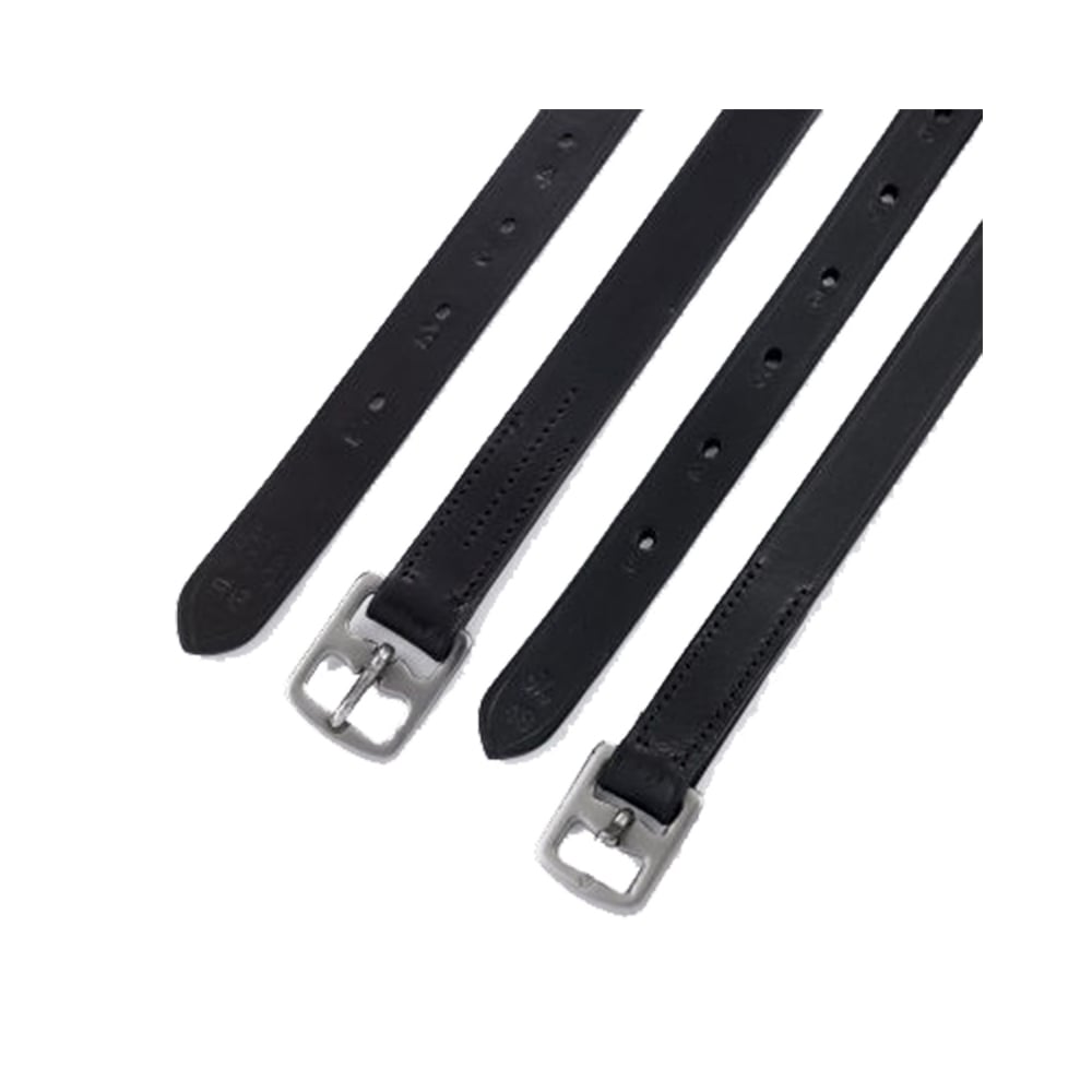 Hy Stirrup Leathers - Pre-Stitched Stirrup Leathers Black
