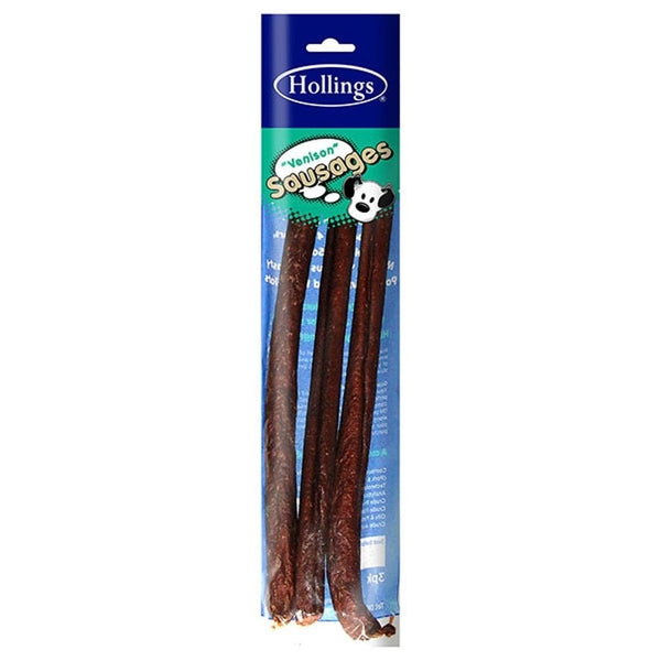 Hollings Venison Sausage Natural Dog Treat 3pk
