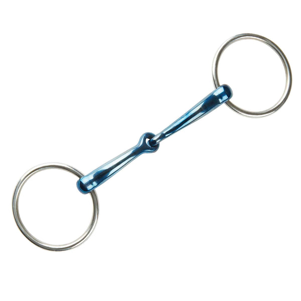 JP Korsteel Blue Steel Jointed Loose Ring Snaffle Bit