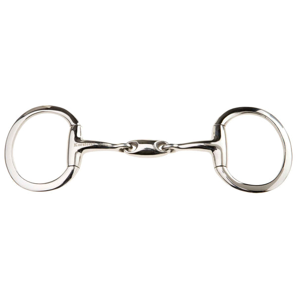 JP Korsteel Stainless Steel Oval Link Eggbutt Snaffle Bit