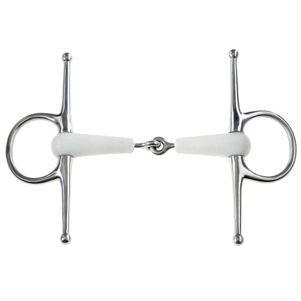Korsteel Flexi Jointed Full Cheek Snaffle Bit Ivory