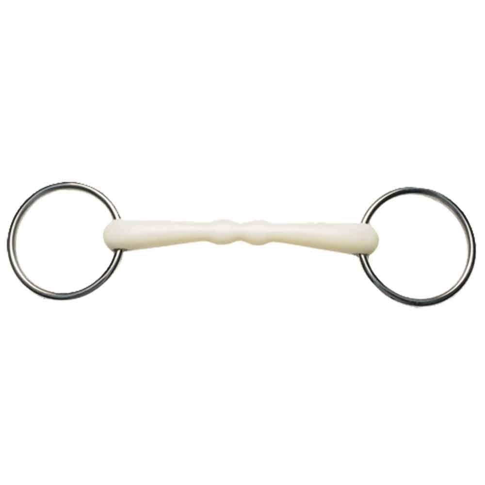 Korsteel Flexi Loose Ring Mullen Mouth Snaffle Bit Ivory