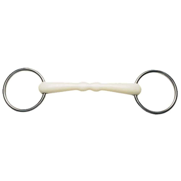 Korsteel Flexi Loose Ring Mullen Mouth Snaffle Bit Ivory