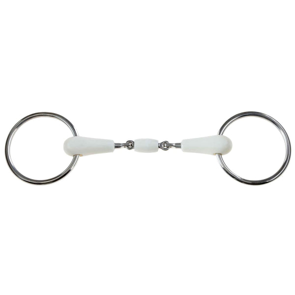 Korsteel Flexi Loose Ring Oval Link Snaffle Bit Ivory