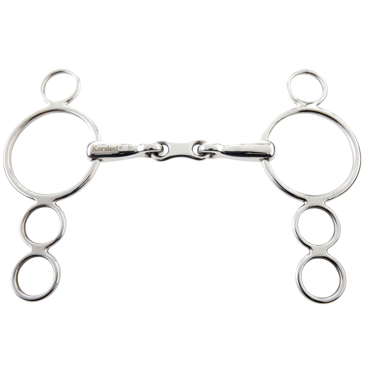 Korsteel Stainless Steel French Link 3 Ring Dutch Gag Bit