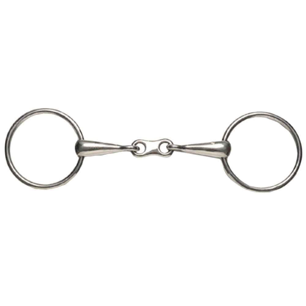 Korsteel Stainless Steel Thin Mouth French Link Loose Ring Snaffle Bit