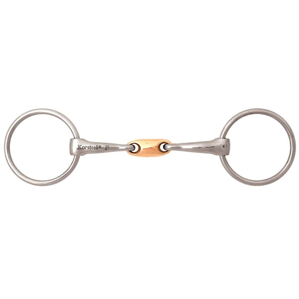 Korsteel Loose Ring Snaffle Bit With Copper French Link
