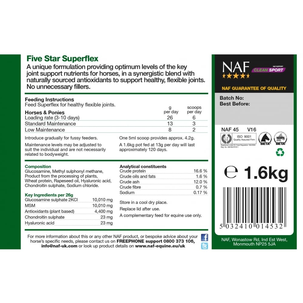 NAF 5 Star Superflex Joint Powder