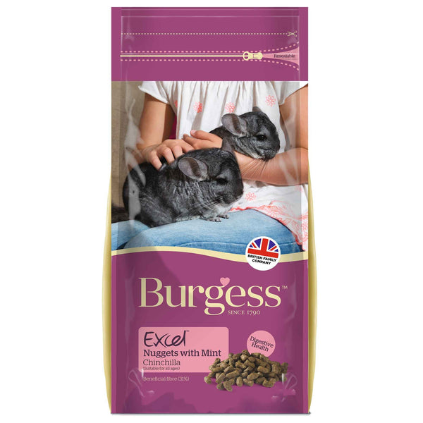 Burgess Excel Chinchilla Nuggets With Mint 1.5Kg