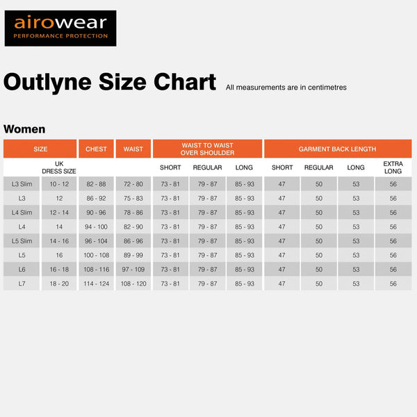 Airowear Ladies Outlyne Body Protector Level 3 Grey/Black Regular